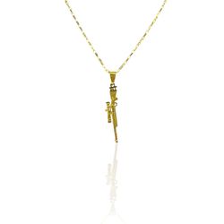 Pingente Fuzil Aço Dourado - 0000000085984 - RC JOIAS BY RUDI