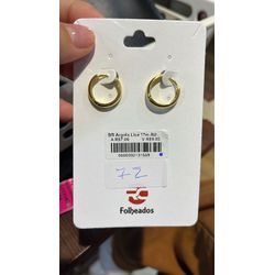 Brinco Argola Lisa 17 Banhado A Ouro 18K - 0000000... - RC JOIAS BY RUDI
