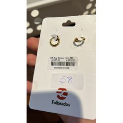 Brinco Argola Strass Aço Dourado - 0000000131544 - RC JOIAS BY RUDI