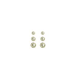 Brinco Trio Cristal Banhado A Ouro 18K - 000000011... - RC JOIAS BY RUDI