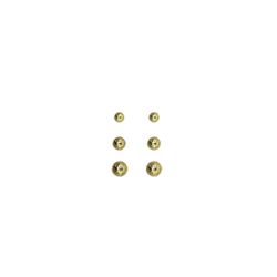 Brinco Trio Bolinha Fosca Banhado A Ouro 18K - 000... - RC JOIAS BY RUDI