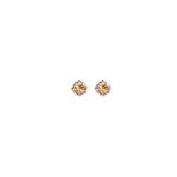 Brinco Diamante Rosa Banhado A Ouro 18k - 00000000... - RC JOIAS BY RUDI