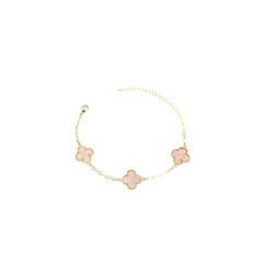 Pulseira Três Rosa Banhado A Ouro 18K - 0000000125... - RC JOIAS BY RUDI