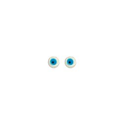 Brinco Olho Grego Azul Claro Banhado A Ouro 18K - ... - RC JOIAS BY RUDI