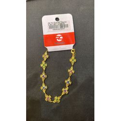 Pulseira Tiffany Quadrada Moldura Espaçada Banhado... - RC JOIAS BY RUDI