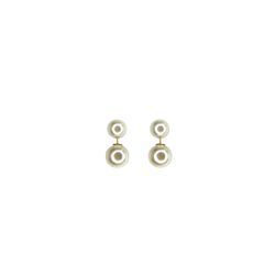 Brinco Pérola Dupla AB Banhado A Ouro 18K - 000000... - RC JOIAS BY RUDI
