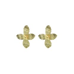 Brinco Flor Glamour Banhado a Ouro 18K - 000000086... - RC JOIAS BY RUDI