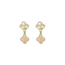 Brinco Trevo Pérola Virgínia Banhado A Ouro 18K - ... - RC JOIAS BY RUDI