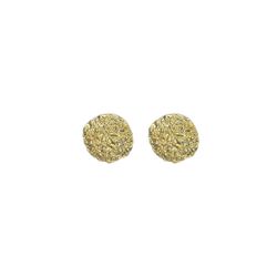 Brinco Botão Textura Banhado. Ouro 18K - 000000000... - RC JOIAS BY RUDI
