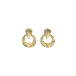 Brinco Frontal Frisado Banhado a Ouro 18K - 000000... - RC JOIAS BY RUDI