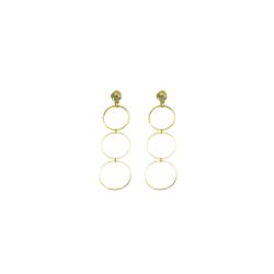 Brinco Três Arcos Strass Banhado A Ouro 18K - 0000... - RC JOIAS BY RUDI