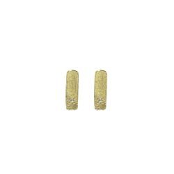Brinco Palito Pedra Gloss Banhado a Ouro 18K - 000... - RC JOIAS BY RUDI