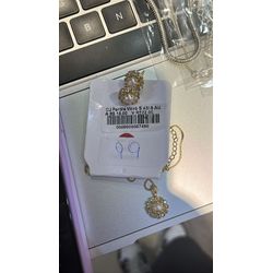 Conjunto Pérola Vovó Strass Banhado A Ouro 18K - 0... - RC JOIAS BY RUDI