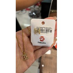 Conjunto Chanel Strass Veneziana Banhado A Ouro 18... - RC JOIAS BY RUDI