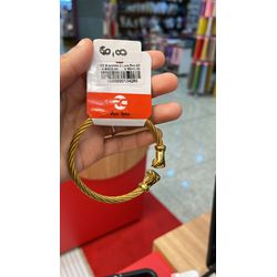Pulseira Bracelete Duas Luva Box Aço Dourado - 00... - RC JOIAS BY RUDI
