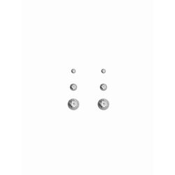 Brinco Trio Bolinha Fosca Banhado A Prata 925 - 00... - RC JOIAS BY RUDI
