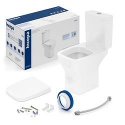 KIT BACIA COM CAIXA ACOPLADA COMPLETO BOSS BRANCO ... - 3R Construção e Acabamentos