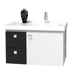 Toucador Cozimax Moara Branco/Preto 0,60 - 3R Construção e Acabamentos