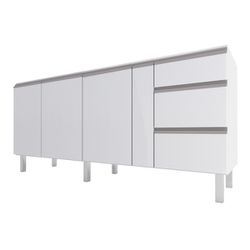 Gabinete Cozimax Cozinha 180 cm Aço Gaia Branco - 3R Construção e Acabamentos