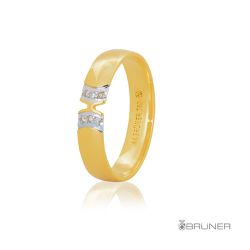 Alianças em Ouro 18k 750 União com Brilhantes 5.25g - 7603162004 - RDJ Joias