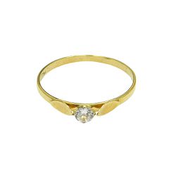 Anel de Ouro 18K Infantil com Zircônia 0.6g 3.4mm - J17300838 - RDJ Joias