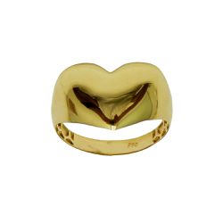 Anel em Ouro 18k 750 de Coração com 2.4g 12mm - J01502305 - RDJ Joias