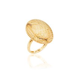Anel em Ouro 18k Largo Tubular Filigrana BRUNER 3.8g - 144908020000 - RDJ Joias