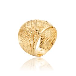 Anel em Ouro 18k Sutil Tubular Filigrana BRUNER 7,0g - 14491102000 - RDJ Joias