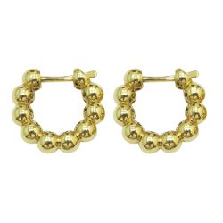 Argola de Bolinhas em Ouro 18k modelo click 4.8g - JRD0180010 - RDJ Joias