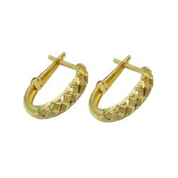 Argola em Ouro 18k Diamantada com 18.0x13.0x5.0mm - J03001639 - RDJ Joias
