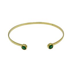 Bracelete em Ouro 18k de Esmeraldas 6.0g 5.0mm - JRD0076206-0 - RDJ Joias