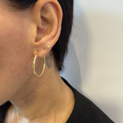 Brinco de Argola em Ouro 18k com 30.0mm 2.0g - J19200210 - RDJ Joias