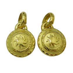 Brinco de Argola em Ouro 18K com Escudo Maciço 13.0g - JAR01804613-0 - RDJ Joias