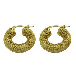 Brinco de Argola em Ouro 18K Eletro Formação 7.0g 22mm - JAR0005507-0 - RDJ Joias