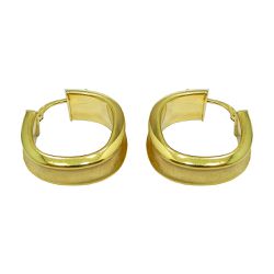 Brinco de Argola em ouro 18k Polido e Fosco 4.0g 22.0mm - BA0080114-0 - RDJ Joias