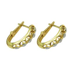 Argola em Ouro 18k Amarelo e Branco 18.0x13.0mm - JBAR000422-7 - RDJ Joias