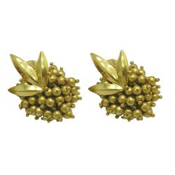 Brinco em Ouro 18k de Cachos com bolas Maciças 20.8g - JBR0055020-8 - RDJ Joias