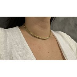 corrente de ouro 18k Feminina modelo Palmeira 18.8g 40cm - JC0025219-0 - RDJ Joias