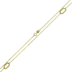 Corrente de Ouro 18k Maciça Hexágonos 5.8g 70cm - JC002425-8 - RDJ Joias
