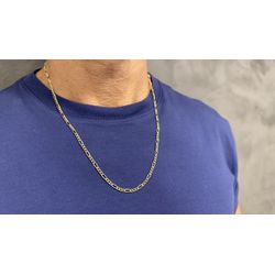 Corrente Masculina de Ouro Fígaro 3X1 5.4g - JC000525-2 - RDJ Joias