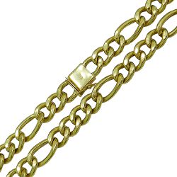 Corrente Masculina Elo Fígaro em Ouro 18K 34.5g - JC0005235 - RDJ Joias