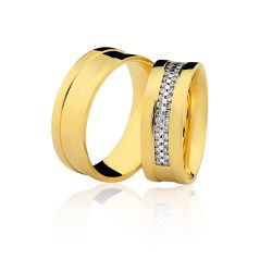 Alianças de Casamento em Ouro 18K com 18g - 7502702000 - RDJ Joias