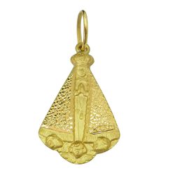 Pingente de N. Sra. Aparecida em Ouro 18k 0,750 - J01200494 - RDJ Joias