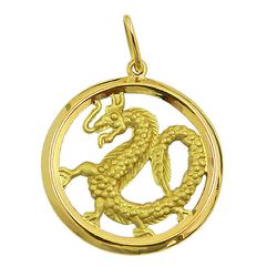 Pingente Dragão Chinês em Ouro - J01200528 - RDJ Joias