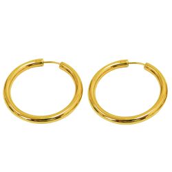 Brinco de Argola Modelo Africano em Ouro com 28mm - J01800108 - RDJ Joias