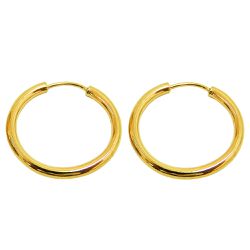 Argola de Ouro 18K com 18mm Diâmetro - J01800163 - RDJ Joias