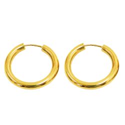 Brinco de Argola em Ouro 18k 750 com 21mm - J01800432 - RDJ Joias