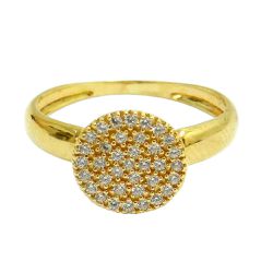 Anel de Ouro 18k Chuveiro com Zircônia - J03001869 - RDJ Joias