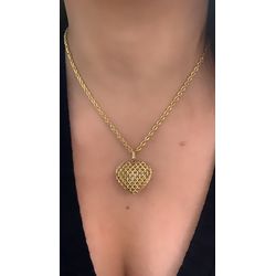 Pingente de Ouro 18k Coração Vazado Grande 3.5g - J03001874 - RDJ Joias