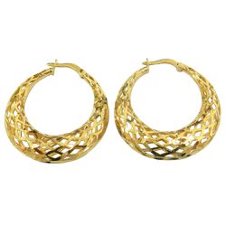 Brinco em Ouro 18k Argola Vazado Grande - J03001896 - RDJ Joias